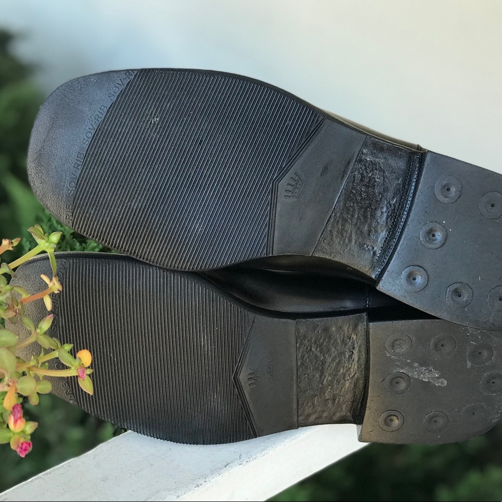 Sold- Prada Black Leather Square Toe Chelsea Boots - Picture 7 of 8